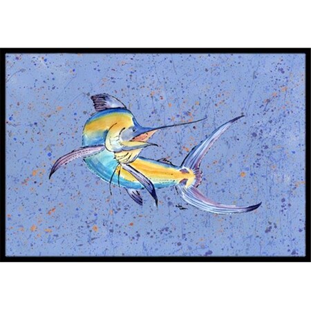 Carolines Treasures Carolines Treasures 8350JMAT 24 x 36 In. Blue Marlin Indoor or Outdoor Mat 8350JMAT